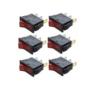 6X Interrupteur A Bascule OFF Lumineux Bipolaire 28x10mm 250V 15A ROUGE 3 Bornes