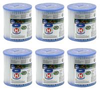 6x INTEX 29007 Type H PureSpa Easy Set Filtres de rechange pour spa de piscine Pack de 6