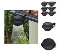6x lampe d'extérieur kit lumière du soleil lumière de clôture noir - Eclairage extérieur