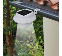 6x lampe d'extérieur kit lumière solaire lumière de clôture lumière de gouttière blanche