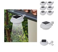 6x lampe extérieure kit d'éclairage solaire lumière de clôture lumière de gouttière blanche - éclairage extérieur