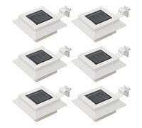 6x Lampe Solaire à LED Carrée d'Extérieur 12 cm Blanc Lampe de Jardin vidaXL