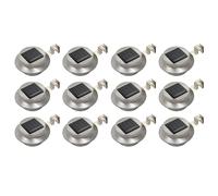 6x Lampe Solaire à LED Ronde d'Extérieur 12 cm Blanc Lampe de Jardin vidaXL