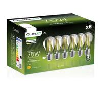 6x LED-Lampe E27 A60 8W = 75W 1055lm 4000K Neutralweiß 360° FILAMENT LUMILED