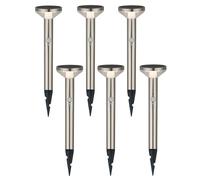 Maclean Lampe solaire à LED avec capteur 3 modes enfichable Li-ion 18650 IP44 3.7V 1200 mAh chrome mat MCE465 C/M
