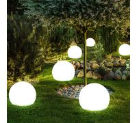 6x LED prise solaire extérieure s'allume terre spike balcon ball projecteurs parc lampes