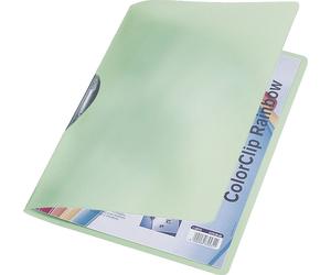 6x Leitz 41760055 Dossier à pince ColorClip Rainbow A4 PP vert