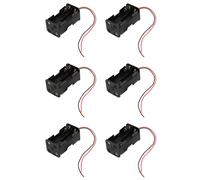 6X Noir Deux Couches 4 X 1.5V AA Batteries Batterie Support Case Boite avec Fils de Connexion
