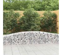 6x Paniers à Gabions Arqués 400x50x40/60 cm Fer Galvanisé Cages Jardin vidaXL