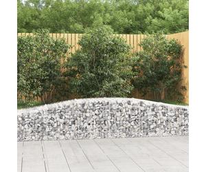 6x Paniers à Gabions Arqués 400x50x40/60 cm Fer Galvanisé Cages Jardin vidaXL