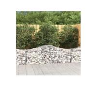 6x Paniers à Gabions Arqués Cages à Gabions Arquées Murs de Gabion Barrières de Jardin Terrasse Extérieur 3145602