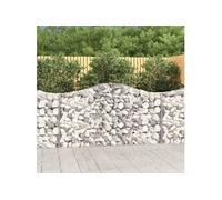 6x Paniers à Gabions Arqués Cages à Gabions Arquées Murs de Gabion Barrières de Jardin Terrasse Extérieur 3145434