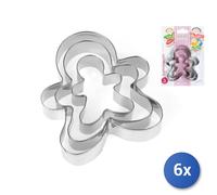 6x Paquets 3 Emporte-Pièces Inox Omino Assortis Ligne Pâtes Habi