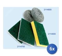 6X Parfait Éponge/Chiffon Rond Métal Galvanisé Métallique 2 Pz