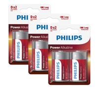 Philips Pile Power LR20 (D) MN1300 – 1,5 V Alcaline Longue Durée – 2 pcs