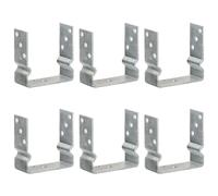 Piquets de clôture 6 pcs Argenté 10x6x15 cm Acier galvanisé