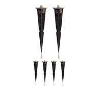 6x piquets de terre pour lampes de jardin noir 17cm 45mm ⌀