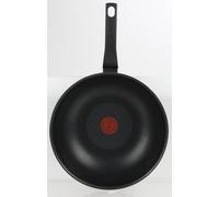 6x poêles wok 28cm noir antiadhésif rôtir cuisine mijoter légumes