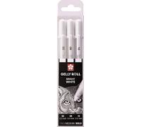 6x SAKURA POXPGBWH3C Gel-Tintenroller Gelly Roll Bright White sortiert