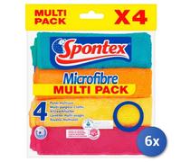 Spontex Lot de 4 chiffons microfibre