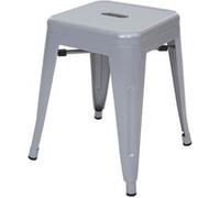lot de 6 tabourets HWC-A73, tabouret métallique, métal design industriel empilable ~ gris