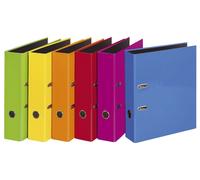 6x Veloflex® 4142 300 Classeur VELOCOLOR®, carton pelliculé brillant/miroir intérieur noir, A4, assorti