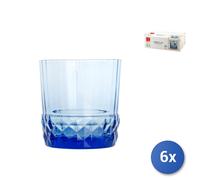 Bormioli 94121 Rocco America Lot de 6 verres Bleu Rocks, verre, 30 cl