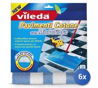 6X Vileda Sols En Coton Avec Microfibre 50X50Cm 1Pz