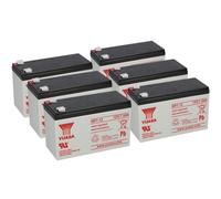 6x Yuasa batterie plomb-acide NP7-12 Pb 12V 7Ah VdS, faston 4,8mm
