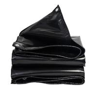 6x8m Bâche Protection Exterieur Noir 400 g/m² Imperméable avec Oeillets | Bâche de Protection Lourde et Résistante 0.4mm Étanche des Deux Côtés Coupe-Ventpour Pergola,Serre,TerrasseJardin,Voiture