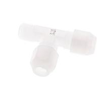 6x8mm & R1/4'' PVDF Raccord en T à angle droit avec filetage mâle 10bar/145psi