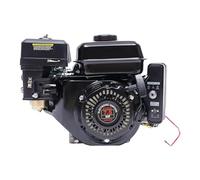 7.5 CV Moteur à essence Moteur de remplacement pour motoculteur thermique, sécurité niveau d'huile, 4 temps, 1 cylindre, 212 cc cylindrée, refroidissement air démarrage câble (3000W 7.5HP Noir)