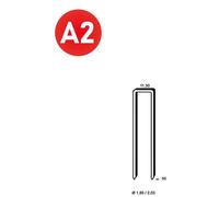 7 500 Agrafes Q-50 Inox - 11.3x50x1.85x2.03 mm - D-Work