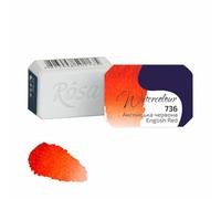 7 Artists Aquarelle Granulation Rouge Anglais - 1/1 Godet Unité Aquarelle Professionnelle Extra Fine | Aquarelles en Godets Adulte | Watercolor Peinture