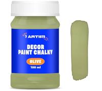 7 Artists Chalk Paint Vert Olive 100 ml Peinture Chalk Paint | Craie Peinture | Peinture Bois Meuble | Vintage Paint | Chalky Paint | Peinture à la Craie | Chalky Peinture | Furniture Paint