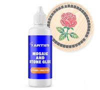 7 Artists Colle Mosaique Transparente 80 ml - Colle Forte pour Mosaïque et Loisirs Créatifs avec Tesselles, Mosaique Verre, Céramique et Éclats de Carrelage | Imperméable pour Intérieur et Extérieur