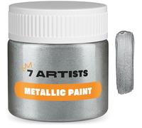 7 Artists Peinture Argentée Acrylique 50 ml - Haute Couverture avec Effet Pailleté pour Loisirs Créatifs & Arts | Peinture Acrylique Métallisée Tout Support pour Bois, Toile, Pierre & Argile