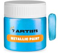 7 Artists Peinture Bleue Acrylique 50 ml - Haute Couverture avec Effet Pailleté pour Loisirs Créatifs & Arts | Peinture Acrylique Métallisée Tout Support pour Bois, Toile, Pierre & Argile
