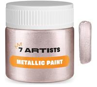 7 Artists Peinture Dorée Rose Acrylique 50 ml - Haute Couverture avec Effet Pailleté pour Loisirs Créatifs & Arts | Peinture Acrylique Métallisée Tout Support pour Bois, Toile, Pierre & Argile