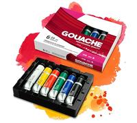 7 Artists Peinture Gouache Professionnelle Set 6 x 20 ml en Tubes - Fine Art Couleurs Gouache Extra Fine | Haute Pigmentation & Texture Crémeuse pour Illustration et Design