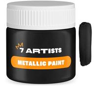 7 Artists Peinture Noire Acrylique 50 ml - Haute Couverture avec Effet Pailleté pour Loisirs Créatifs & Arts | Peinture Acrylique Métallisée Tout Support pour Bois, Toile, Pierre & Argile