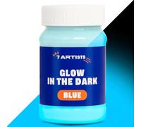 7 Artists Peinture Phosphorescente Acrylique Bleu 100 ml | Peinture Fluorescente et Phosphorescente, Active sous UV | Glow in the Dark Paint pour Art, Loisirs Créatifs et Décoration