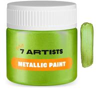7 Artists Peinture Verte Acrylique 50 ml - Haute Couverture avec Effet Pailleté pour Loisirs Créatifs & Arts | Peinture Acrylique Métallisée Tout Support pour Bois, Toile, Pierre & Argile