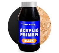 7 Artists Primer Acrylique Noir 1000 ml - Noire Gesso | Sous Couche Universel Base Peinture pour Toile, Bois et Papier | Ghesso pour Acrylique, Aquarelle et Huile