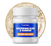 7 Artists Vernis Colle Transparent Découpage Céramique & Verre 230 ml - Vernis Colle pour Serviette en Papier, Papier Decoupage | Vitrificateur pour Découpage Bois, Loisirs Créatifs