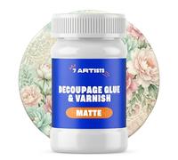 7 Artists Vernis Colle Transparent Découpage Mat 100 ml - Vernis Colle pour Serviette en Papier, Papier Decoupage | Vitrificateur pour Découpage Bois, Verre, Céramique, Loisirs Créatifs