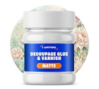 7 Artists Vernis Colle Transparent Découpage Mat 230 ml - Vernis Colle pour Serviette en Papier, Papier Decoupage | Vitrificateur pour Découpage Bois, Verre, Céramique, Loisirs Créatifs