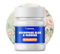 7 Artists Vernis Colle Transparent Découpage Ultra Mat 230 ml - Vernis Colle pour Serviette en Papier, Papier Decoupage | Vitrificateur pour Découpage Bois, Verre, Céramique, Loisirs Créatifs