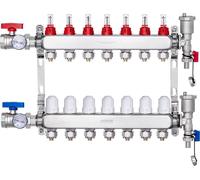 7 circuits de chauffage Distributeur de circuits de chauffage au sol Indicateur de débit 5L/min