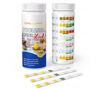 7 en 1 Bandelette Piscine, Languette Piscine, 100 Tests pour Eau de Piscine et Spa, Kit Analyse Chlore Libre, Chlore Total, Brome, pH, Alcalinité, Dureté Totale et Acide Cyanurique, Testeur Rapide